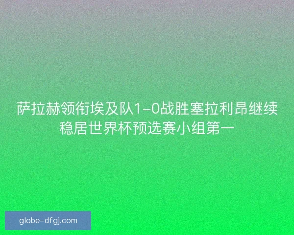 萨拉赫领衔埃及队1-0战胜塞拉利昂继续稳居世界杯预选赛小组第一