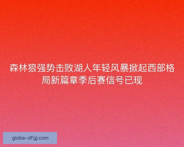 森林狼强势击败湖人年轻风暴掀起西部格局新篇章季后赛信号已现